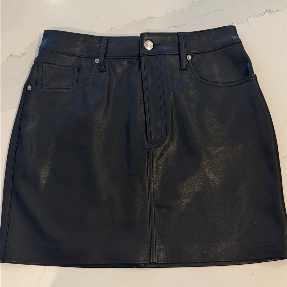 Express Black Faux Leather Mini Skirt